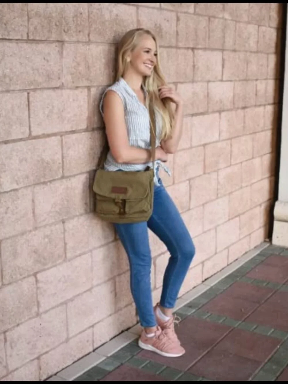 Canvas Messenger Bag Crossbody Shoulder Satchel Vintage Style